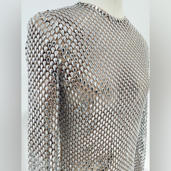 Burberry Sandra Metallic Mesh Top - Picture 8 of 14